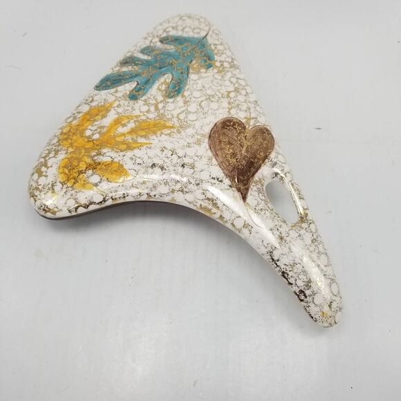 Vintage California Art Pottery Dish, Boomerang Bowl Mid Century Modern - Picture 2 of 5